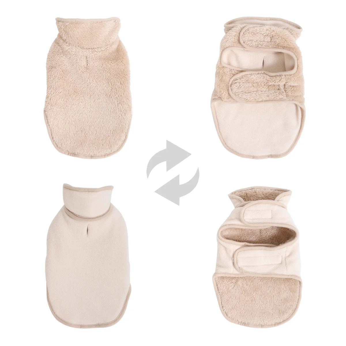 Reversible Fleece Dog Vest – Warm Adjustable Pet Jacket