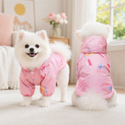 Windproof Hooded Dog Jacket – Warm Fleece Outdoor Coat