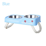 Elevated Stainless Steel Pet Bowls – Double-Bowl Feeding Stand