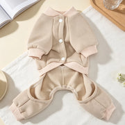 Cozy Four-Leg Dog Pajamas – Soft Fleece Winter Jumpsuit