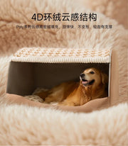 Cozy Dog House Bed – Washable Winter Den for Medium & Large Dogs