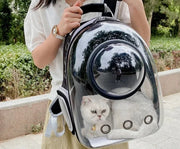 Transparent Pet Travel Backpack – Space Capsule Carrier for Cats & Small Dogs