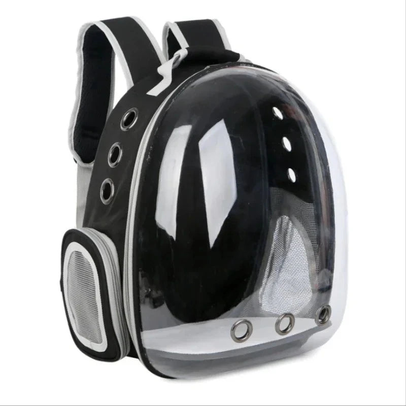 Transparent Pet Travel Backpack – Space Capsule Carrier for Cats & Small Dogs