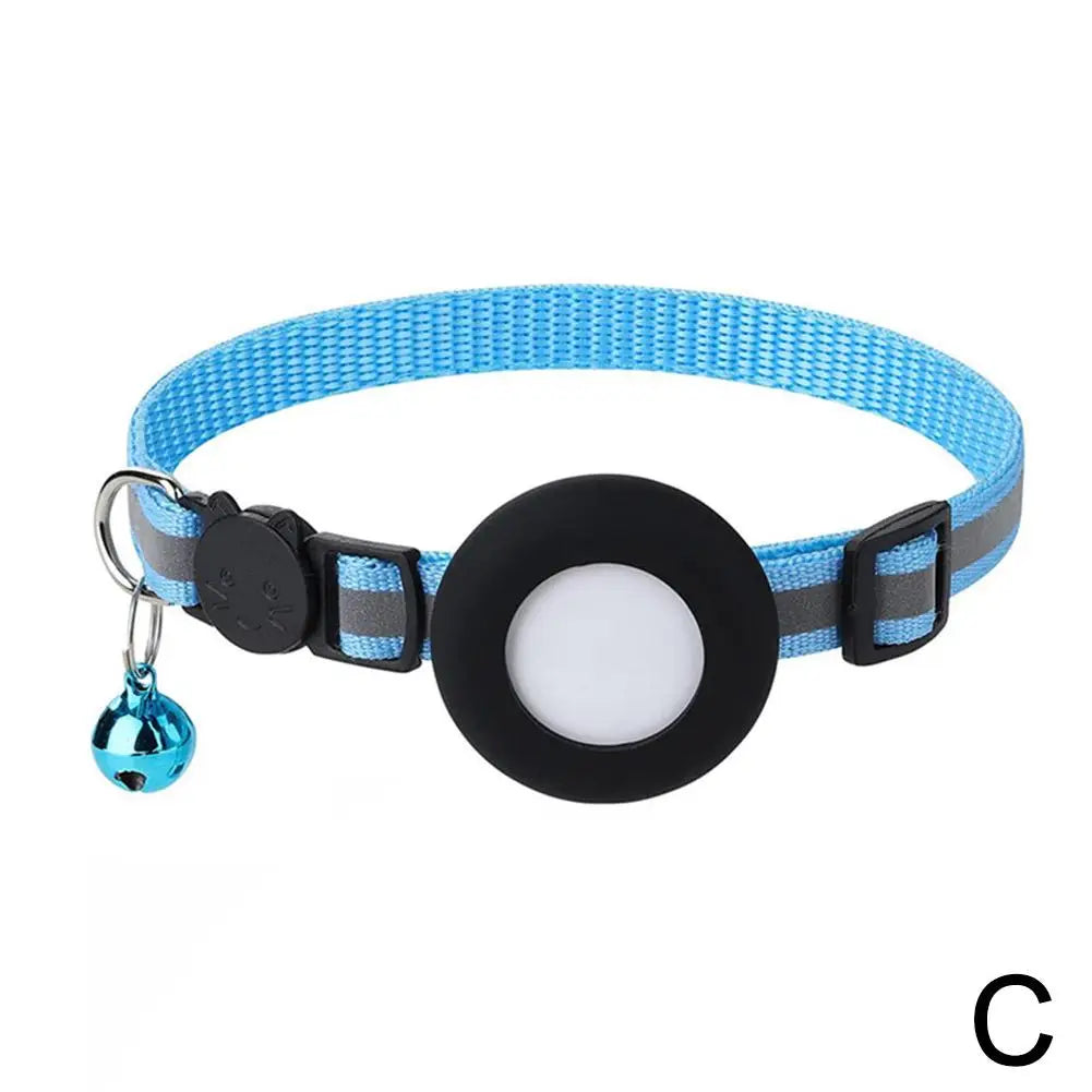 AirTag-Compatible Cat Collar – Reflective Adjustable Collar with Bell