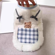 Cozy Plaid Pet Vest – Soft Fleece Jacket for Cats & Small Dogs