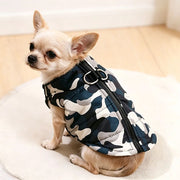 Camouflage Dog Jacket – Warm Zip-Up Outdoor Coat