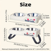 Elevated Stainless Steel Pet Bowls – Double-Bowl Feeding Stand