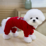 Cozy Four-Leg Dog Pajamas – Soft Fleece Winter Jumpsuit