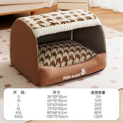 Cozy Dog House Bed – Washable Winter Den for Medium & Large Dogs
