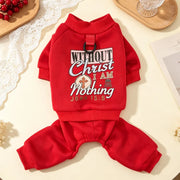 Cozy Four-Leg Dog Pajamas – Soft Fleece Winter Jumpsuit