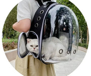Transparent Pet Travel Backpack – Space Capsule Carrier for Cats & Small Dogs