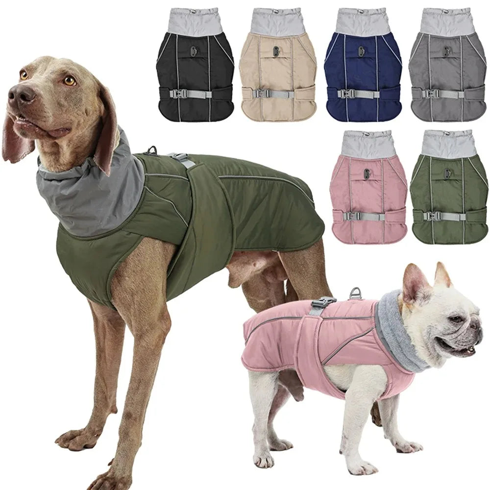 Reflective Dog Winter Jacket – Warm Padded Outdoor Coat