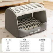Cozy Dog House Bed – Washable Winter Den for Medium & Large Dogs