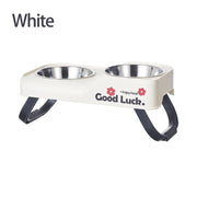 Elevated Stainless Steel Pet Bowls – Double-Bowl Feeding Stand