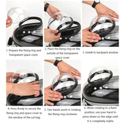 Transparent Pet Travel Backpack – Space Capsule Carrier for Cats & Small Dogs