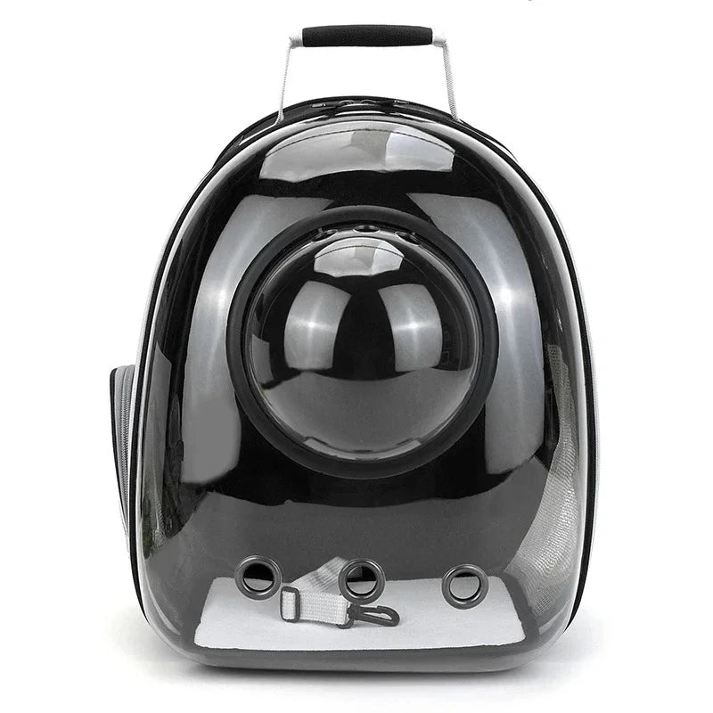 Transparent Pet Travel Backpack – Space Capsule Carrier for Cats & Small Dogs