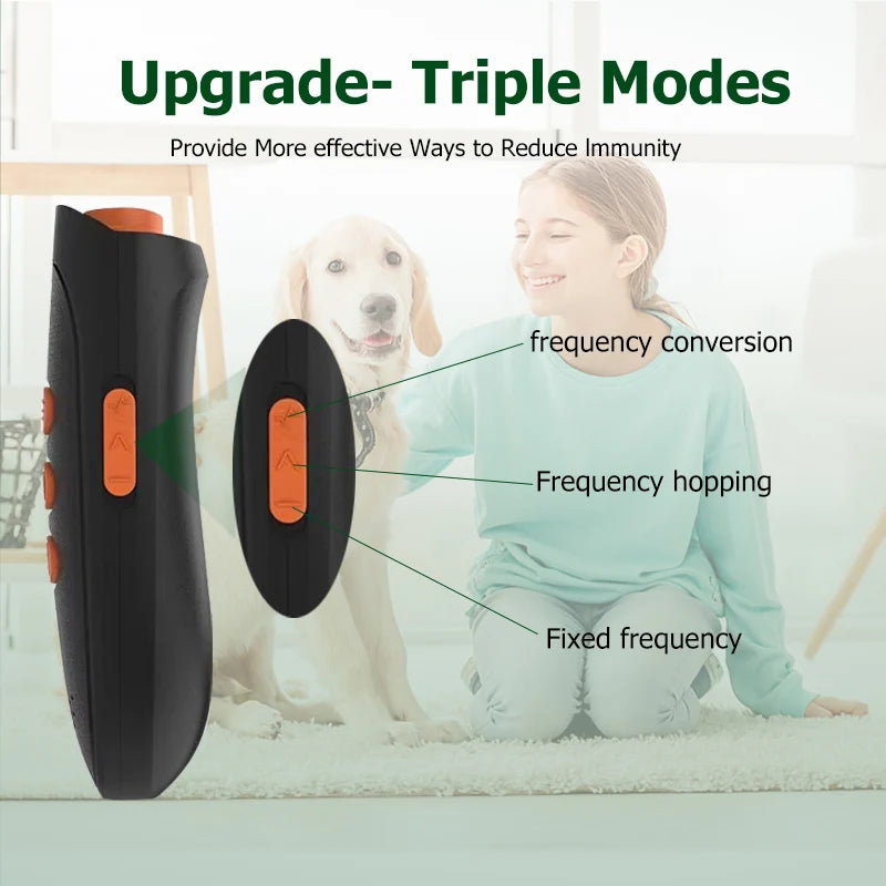 Ultrasonic Dog Bark Training Device – Rechargeable Handheld Trainer
