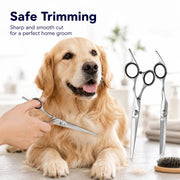 Pet Grooming Scissors with Comb – Dog & Cat Hair Trimming Tool