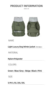 Reflective Dog Winter Jacket – Warm Padded Outdoor Coat