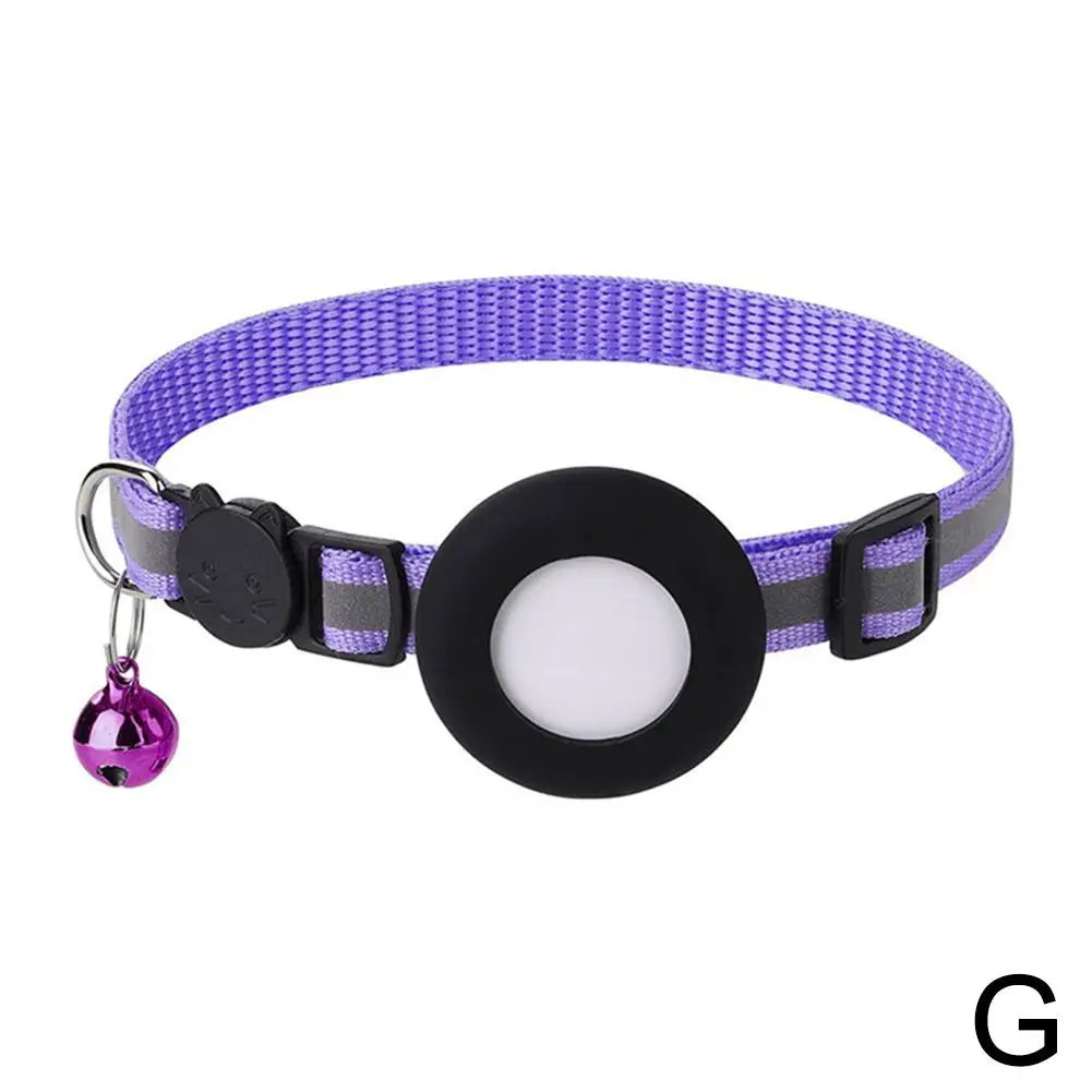 AirTag-Compatible Cat Collar – Reflective Adjustable Collar with Bell