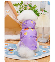 Windproof Hooded Dog Jacket – Warm Fleece Outdoor Coat