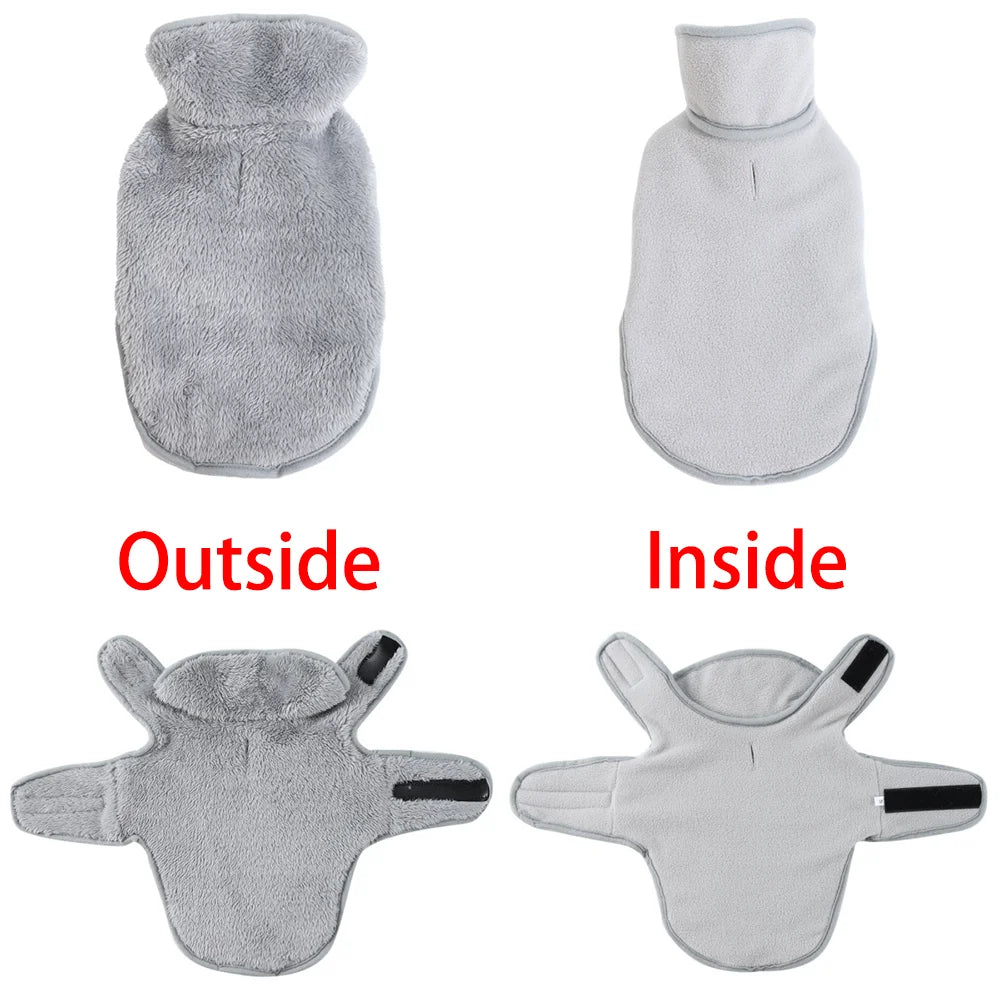 Reversible Fleece Dog Vest – Warm Adjustable Pet Jacket