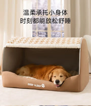 Cozy Dog House Bed – Washable Winter Den for Medium & Large Dogs