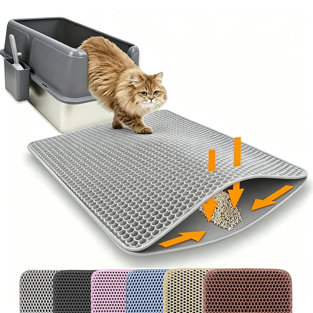 Double-Layer Cat Litter Mat – Easy-Clean Litter Catcher