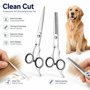 Pet Grooming Scissors with Comb – Dog & Cat Hair Trimming Tool