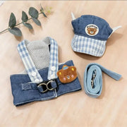 Cowboy Bear Dog Outfit Set – Denim Vest & Matching Hat