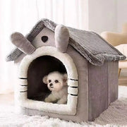 Cozy House-Style Pet Bed – Soft Indoor Bed for Cats & Small Dogs