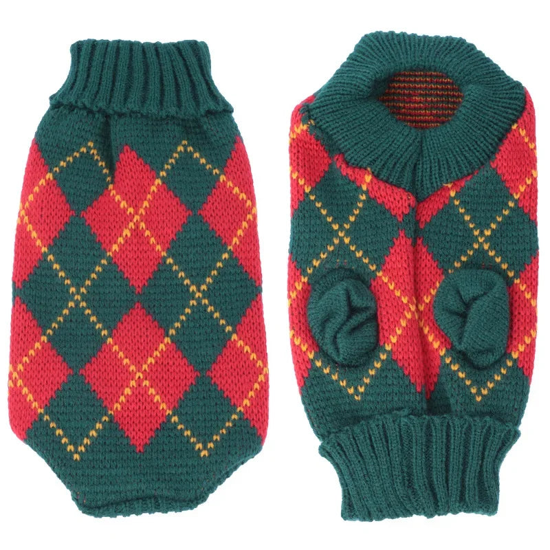 Cozy Plaid Cat Sweater – Soft Winter Vest