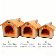Cozy House-Style Pet Bed – Soft Indoor Bed for Cats & Small Dogs