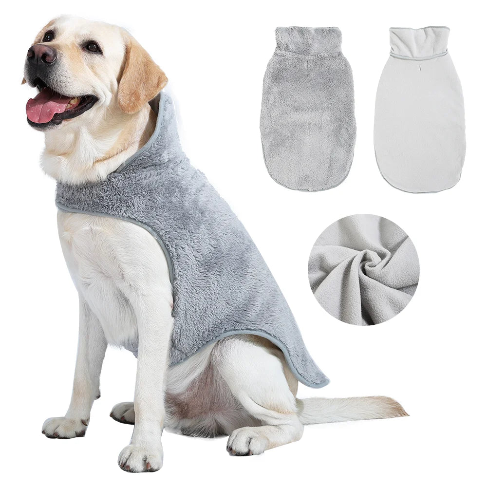 Reversible Fleece Dog Vest – Warm Adjustable Pet Jacket