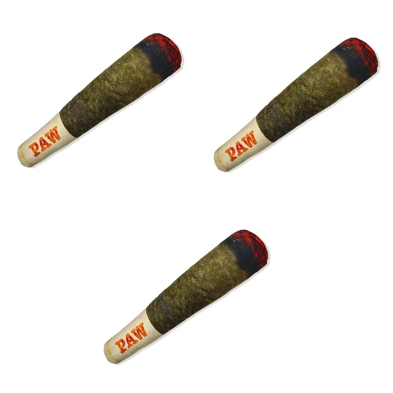 Cigar-Shaped Squeaky Dog Toy – Plush Interactive Play Toy