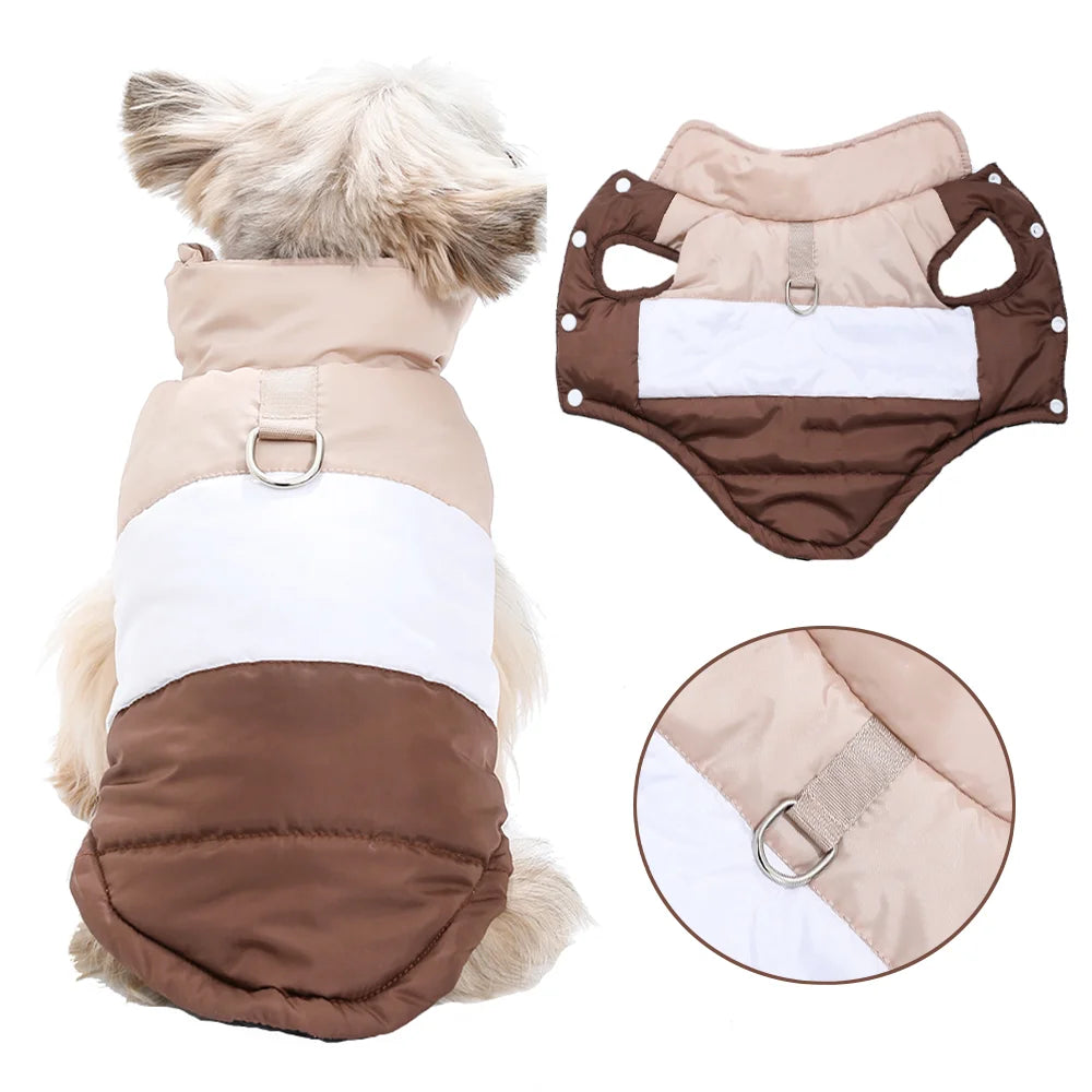 Warm Water-Resistant Dog Jacket – Fleece-Lined Outdoor Coat