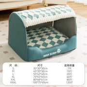 Cozy Dog House Bed – Washable Winter Den for Medium & Large Dogs