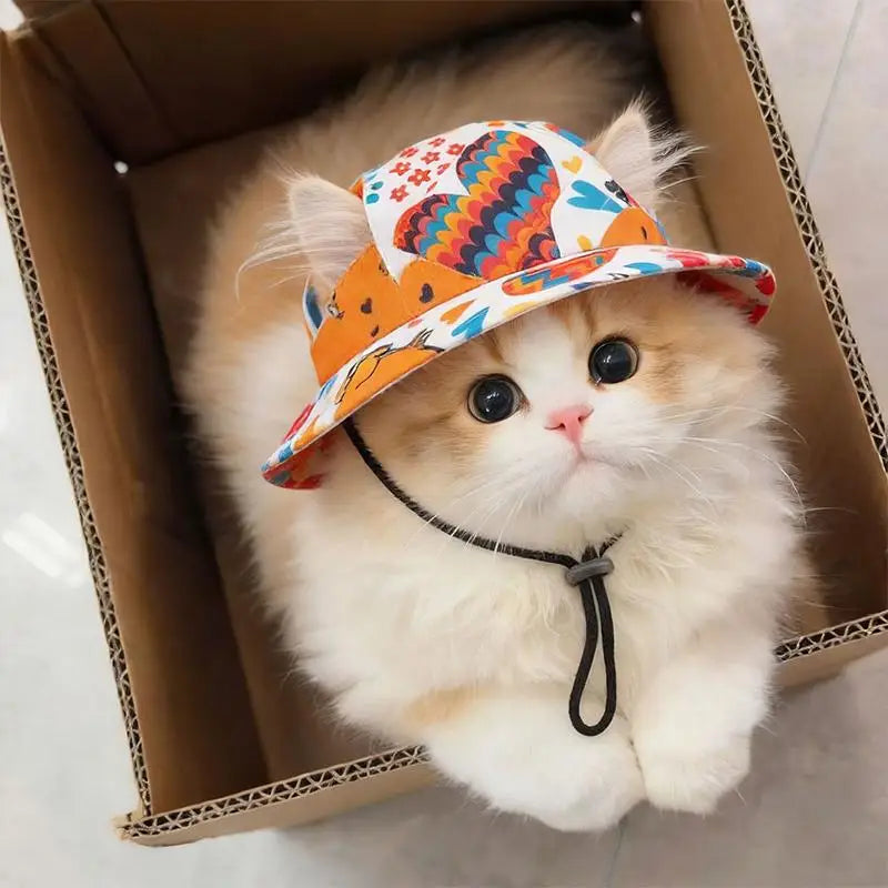 Summer Cat Sun Hat – Cute Lightweight Hat for Outdoor Days