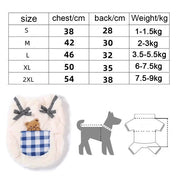Cozy Plaid Pet Vest – Soft Fleece Jacket for Cats & Small Dogs