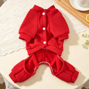 Cozy Four-Leg Dog Pajamas – Soft Fleece Winter Jumpsuit