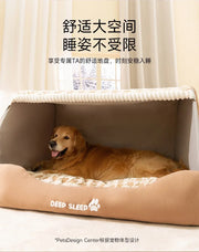 Cozy Dog House Bed – Washable Winter Den for Medium & Large Dogs