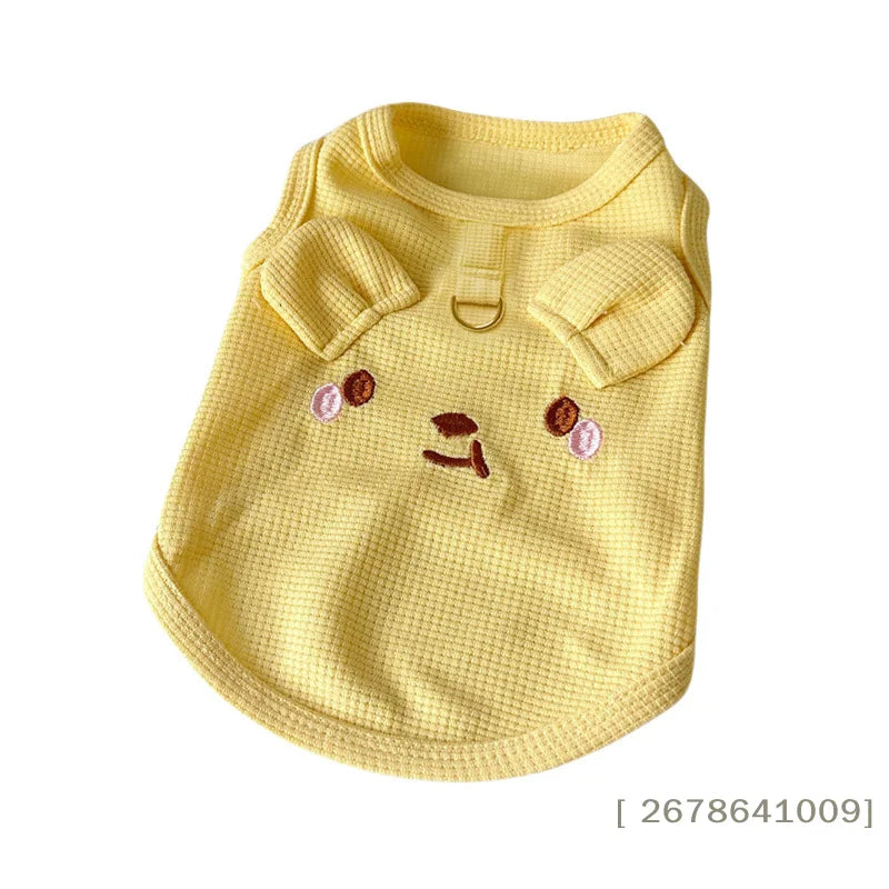 Bear Embroidered Dog Vest – Cute Everyday Walking Vest