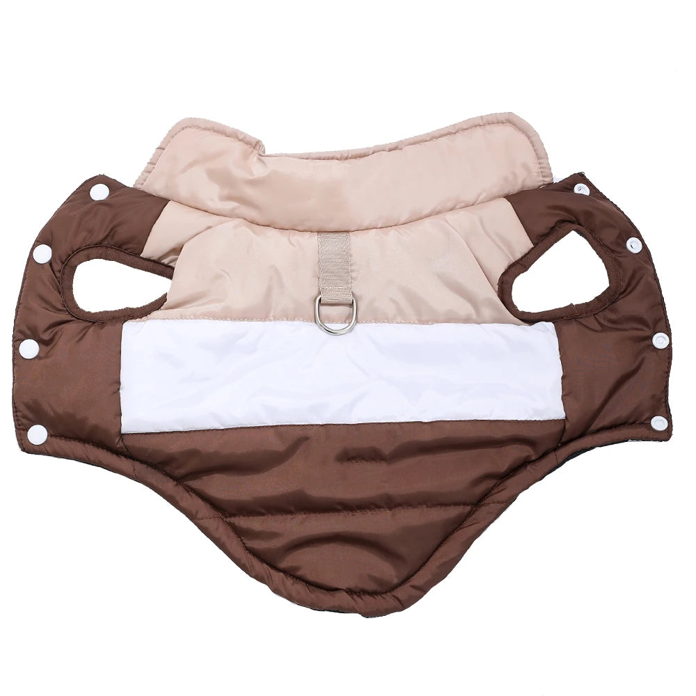 Warm Water-Resistant Dog Jacket – Fleece-Lined Outdoor Coat