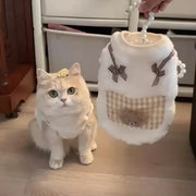 Cozy Plaid Pet Vest – Soft Fleece Jacket for Cats & Small Dogs