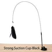 Interactive Cat Teaser Toy – Suction-Cup Feather Wand
