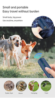 Ultrasonic Dog Bark Training Device – Rechargeable Handheld Trainer