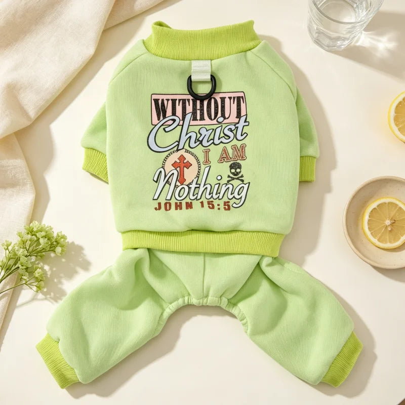 Cozy Four-Leg Dog Pajamas – Soft Fleece Winter Jumpsuit