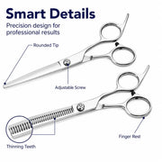 Pet Grooming Scissors with Comb – Dog & Cat Hair Trimming Tool