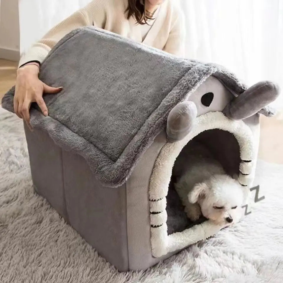 Cozy House-Style Pet Bed – Soft Indoor Bed for Cats & Small Dogs