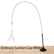Interactive Cat Teaser Toy – Suction-Cup Feather Wand
